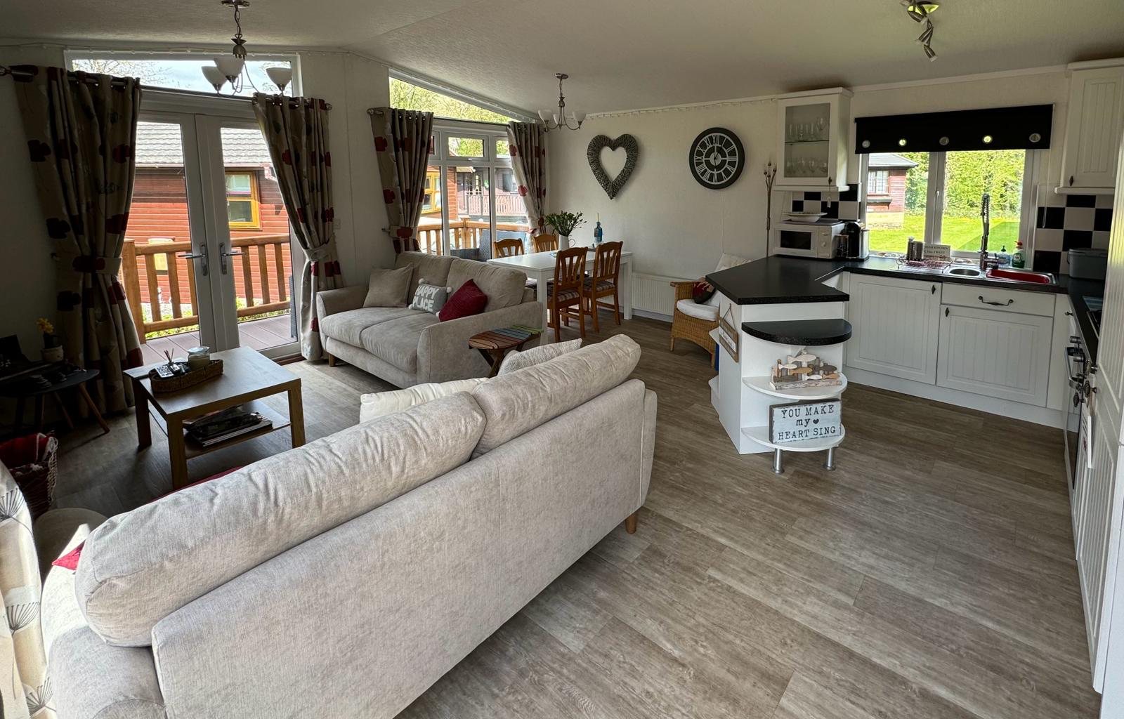 StepAway's calm open plan lounge and dining space