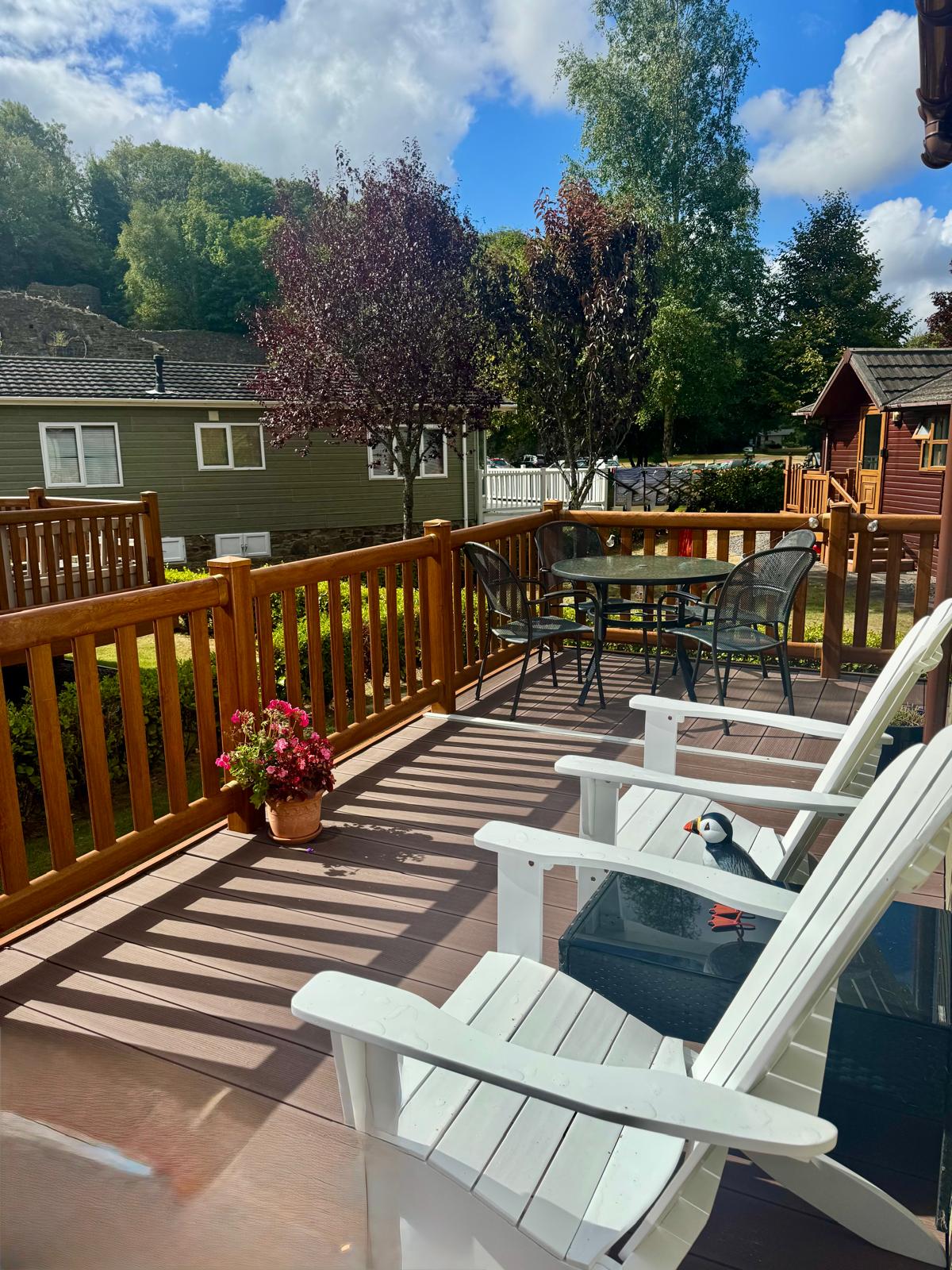 The enclosed sunny deck at StepAway